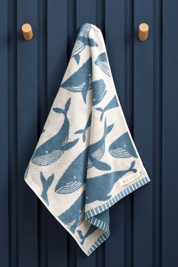Blue Whale 100% Cotton Towel