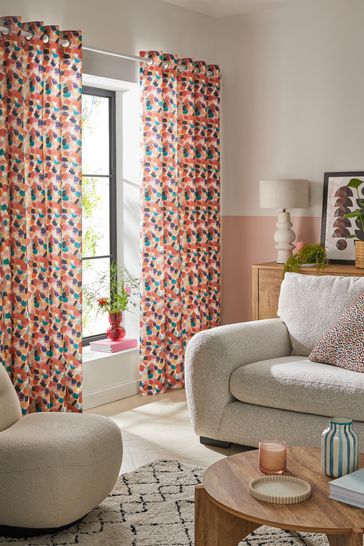 Buy Multi Bright Optimism Floral Eyelet Lined Eyelet Lined Curtains from  Next Luxembourg