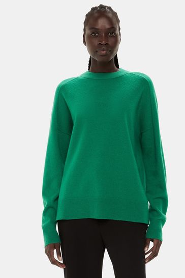 Whistles Green Wool Boyfriend Sweater