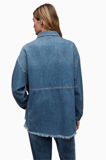Buy AllSaints Blue Hettie Denim Shacket from Next Hungary