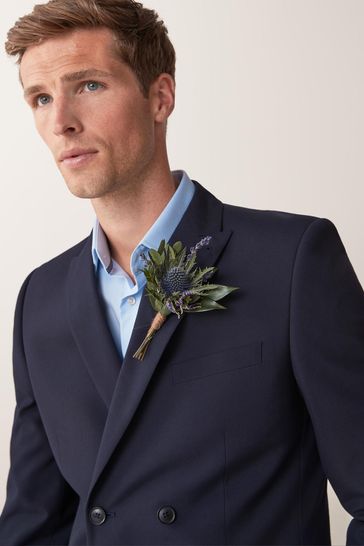 Buy Navy Blue Double Breasted Suit Jacket from Next Ireland