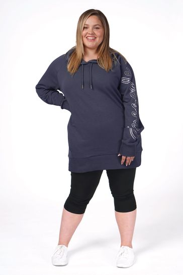 Navy longline hoodie best sale