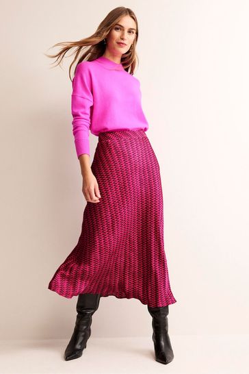 Boden pink pleated on sale skirt