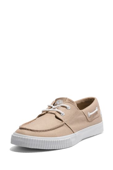 Cream boat shoes sales