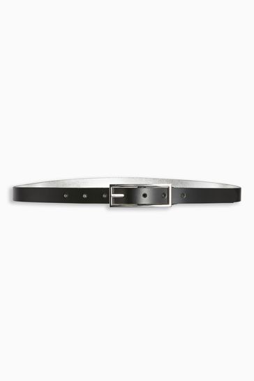 Black sale silver belt