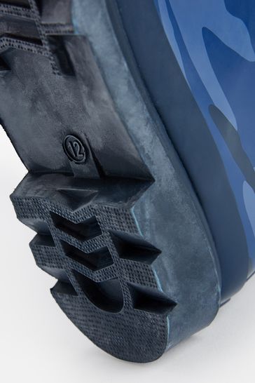 Buy Navy Camouflage Rubber Wellies from Next Luxembourg