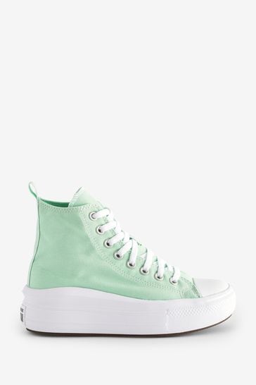 Converse White/Green Chuck Taylor All Star Move Youth Trainers