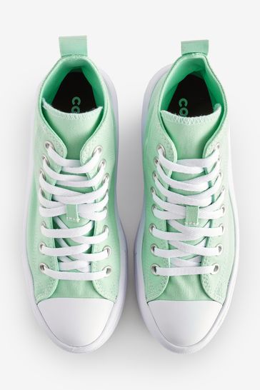 Buy Converse White Green Chuck Taylor All Star Move Youth Trainers