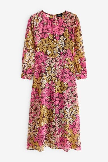 H&m black online floral maxi dress