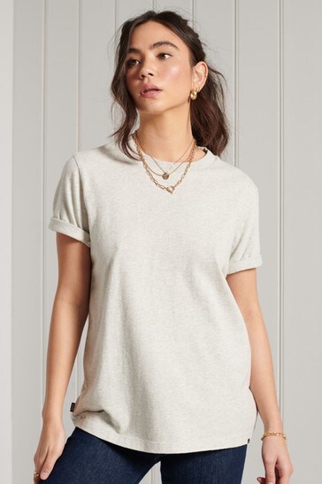 Superdry Grey Organic Cotton Essential T-Shirt