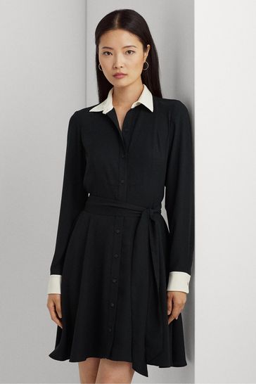 Black shirt hotsell dress with belt