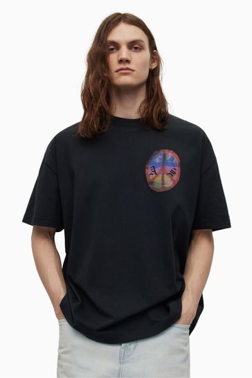 AllSaints Black Crew Ether T-Shirt