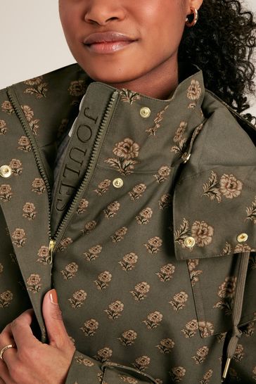 Buy Joules Edinburgh Green Waterproof Hooded Raincoat With Cape
