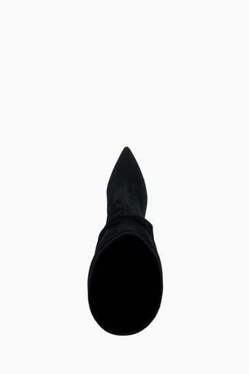 Dune London Slouch Ruched Suede Heeled Boots