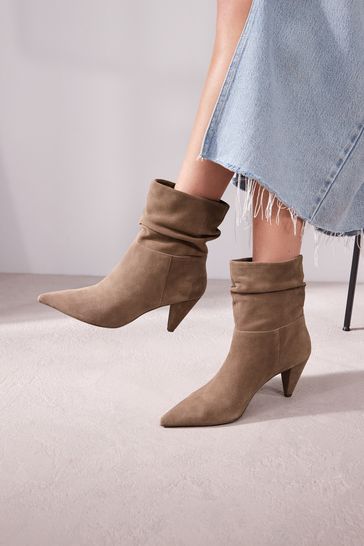 Mink Brown Forever Comfort® Slouch Pull-On Suede Boots