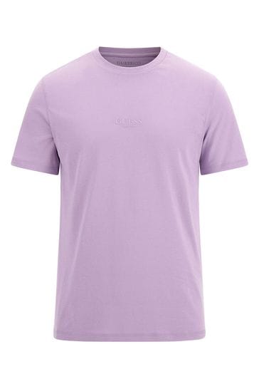 Guess Purple Aidy Crew Neck Short Sleeve T-Shirt