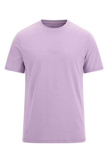 Buy Guess Purple Aidy Crew Neck Short Sleeve T Shirt from Next