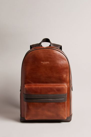 Ted Baker Waxy Leather Mix Backpack