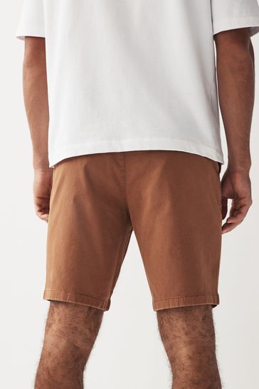 Brown chino shorts mens store