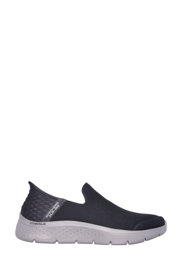 Skechers grey slip on trainers discount