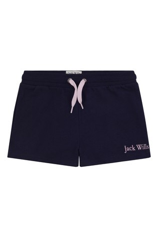 Jack Wills Girls Blue JW Script LB Shorts