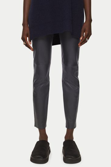 Buy Jigsaw Black Stretch Leather Leggings from Next Ireland