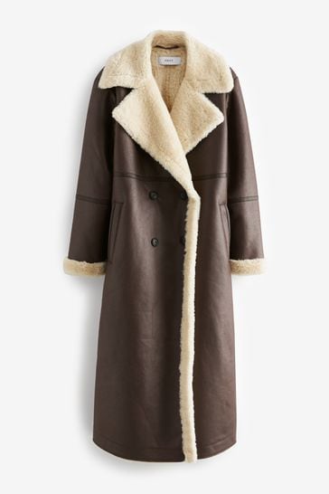 Next shop shearling coat