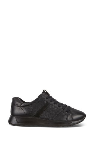 ECCO Black Flexure Runner Lace Trainers