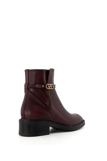 Dune burgundy ankle boots online