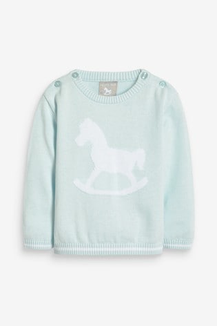 The Little Tailor Blue Baby Knitted Jumper