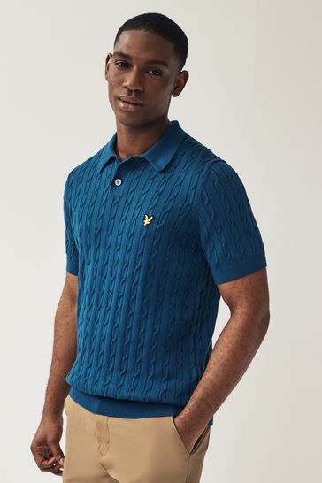Lyle & Scott Cable Knitted Polo Shirt