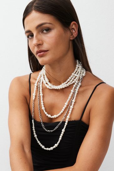 Pearl necklace online 22 inch