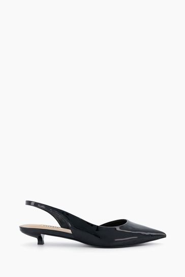 Buy Dune London Calmer Kitten Heel Slingback Black Courts from