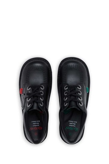 Kickers Black Junior Lo Leather Shoes