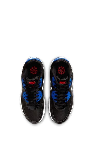 Buy Nike Black White Red Air Max 90 Youth Trainers from Next