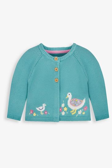Buy JoJo Maman B b Duck Egg Blue Duck Cardigan from Next Australia