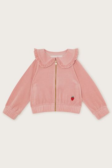 Buy Monsoon Pink Velour Bomber Jacket from Next Luxembourg