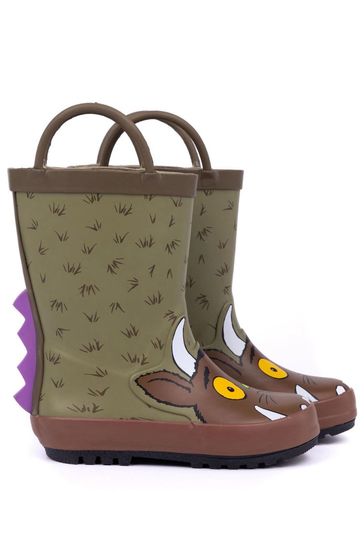 Vanilla Underground Brown Gruffalo Unisex Kids Wellington Boots with Handles