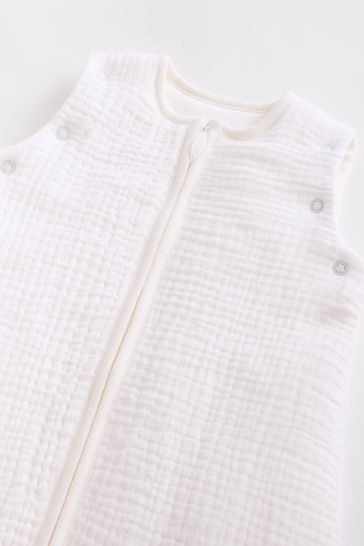 Buy Ecru Muslin Baby 2.5 Tog Detachable Sleeve 100 Cotton Sleep Bag from Next Austria