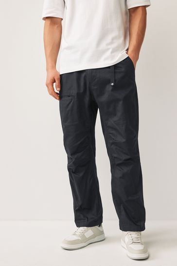 Converse Black Elevated Woven Adjustable Trousers