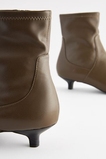 Khaki green sock boots top