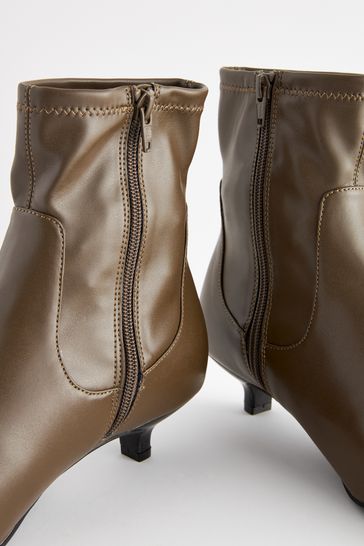 Buy Khaki Green Forever Comfort Chisel Toe Sock Boots from Next Bahrain