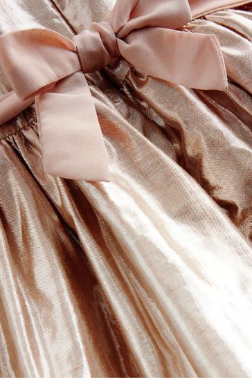 Metallic dress rose gold discount
