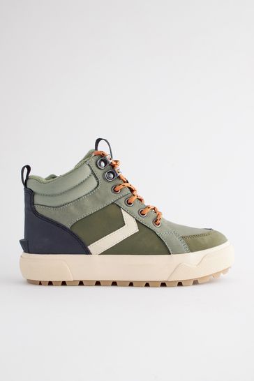 Green timberlands with orange laces store
