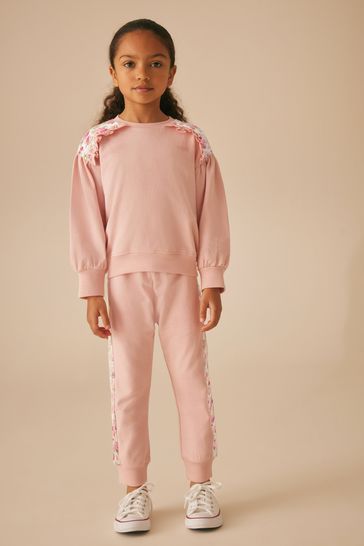 Laura Ashley Pink Loveston Jogger and Sweater Set