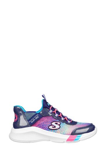 Buy Skechers Blue Girls Dreamy Lites Colourful Prism Trainers from