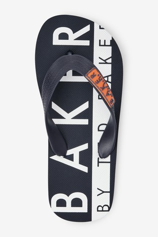 Ted baker navy flip flops discount