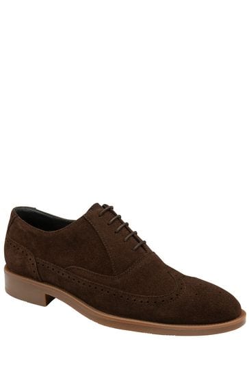 Frank Wright Brown Suede Lace-Up Desert Mens Shoes