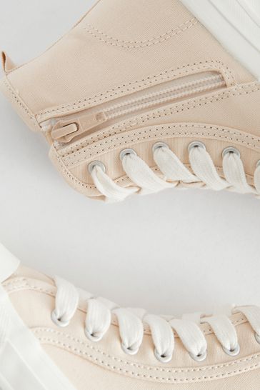 Lace up chunky high top trainers on sale