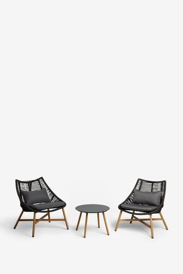 Buy Black Helsinki Garden 2 seat Bistro Set from the Next UK